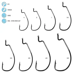 Gamakatsu Extra Wide Gap (EWG) Worm Hook 100 Pack