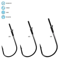 Gamakatsu Heavy Cover Worm Hook with Wire Keeper