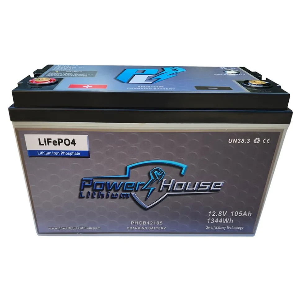Powerhouse Lithium Cranking Battery 12V 105AH with Emergency Start
